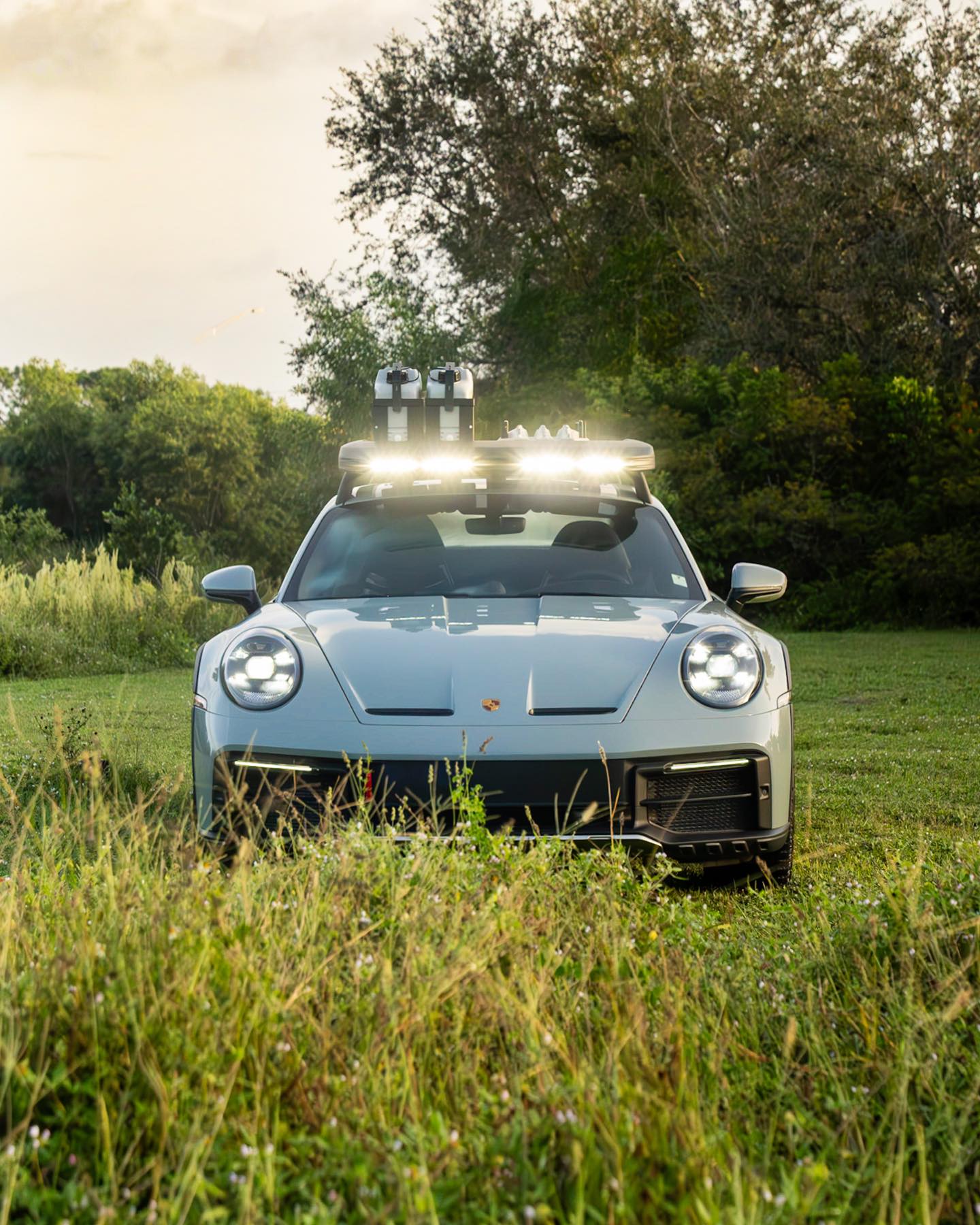 Close Up Of The Porsche Dakar Off Road Supercar A Powerful Car