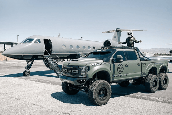 Screen Shot 2020 11 05 at 5.41.32 PM 600x400 1 Show off in style with Marshmello's jaw-dropping $1 million Hennessey Velociraptor 6x6 truck.