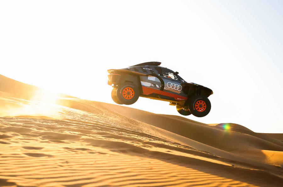 Audi followed up a nine-day test with a three-car entry into the 2022 Morocco Rally