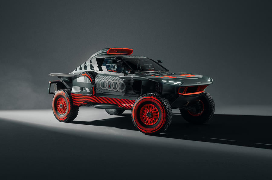 The Audi RS Q e-tron E2 has lighter, more aerodynamic bodywork for the 2023 Dakar Rally