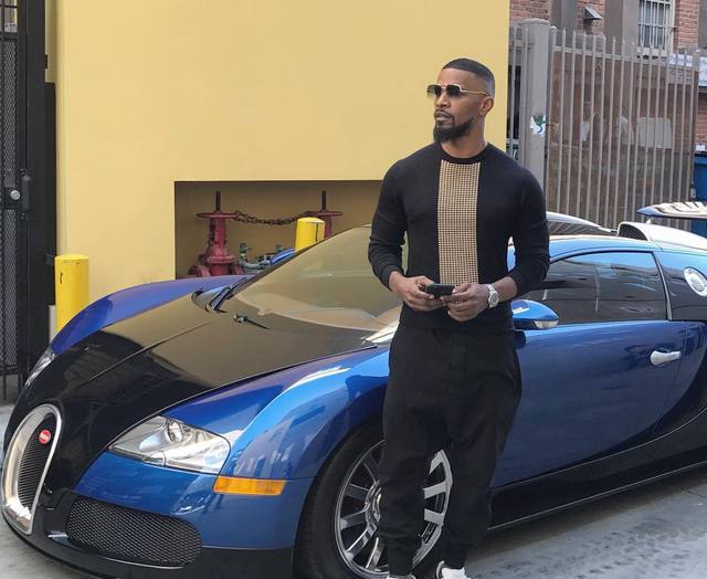 Nam tài tử Jamie Foxx khoe siêu xe Bugatti Veyron mạ vàng trị giá 2 triệu USD - Ảnh 4.