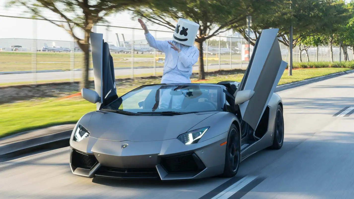 marshmello and liram sustiel lamborghini aventador rental mph club exotic car rentals