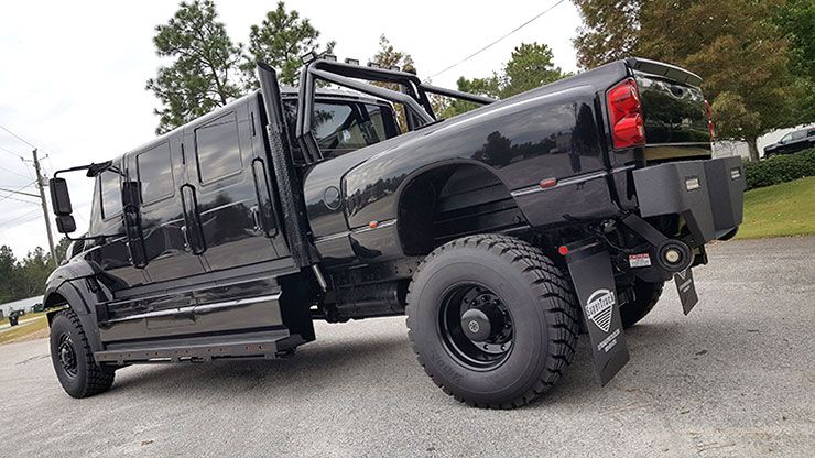 Taking Pick-Ups To The Extreme: Armored 2017 International Workstar SuperTruck Six Door 4x4 Pickup - ThrottleXtreme