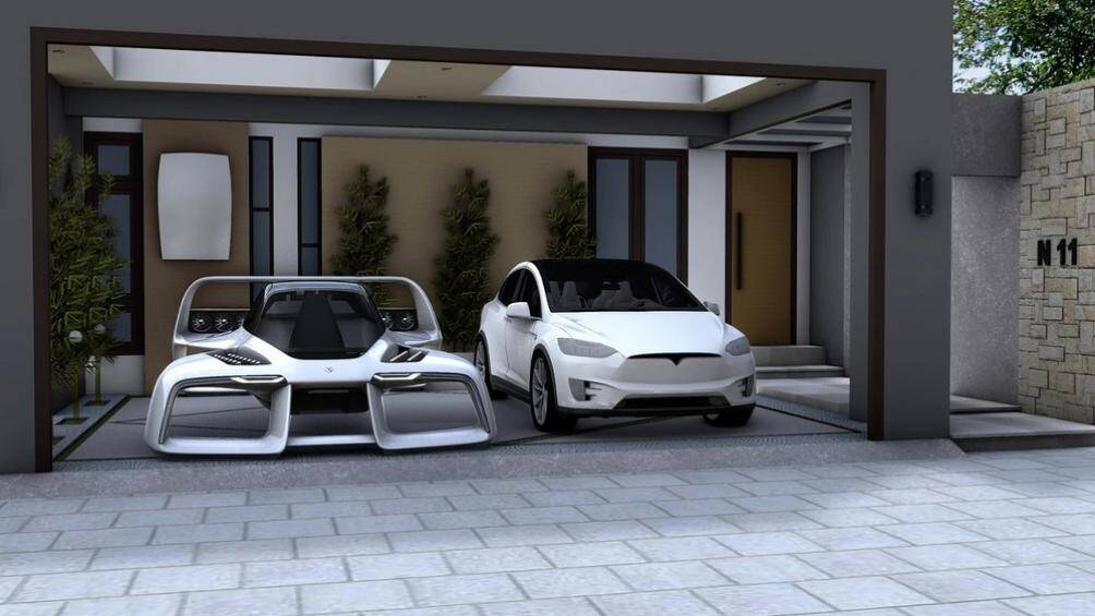 Khác vá»›i những mẫu xe bay concept khác, LEO Coupe có hình dạng như má»™t hypercar sang trá»ng