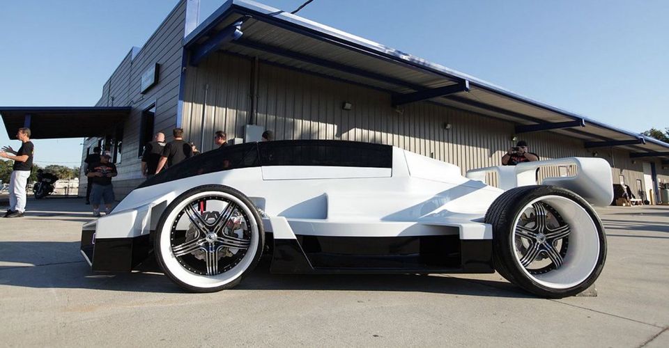 White Lightning - A jet-inspired car built by Parker Brothers exclusively for rapper 50 Cent : r/WeirdWheels
