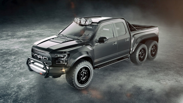 Hennessey VelociRaptor 6x6 - 6-wheel version of the Ford F-150 Raptor dinosaur pickup truck - Photo 1. Hennessey VelociRaptor 6x6 - 6-wheel version of the Ford F-150 Raptor dinosaur pickup truck - Photo 1.