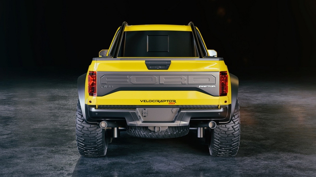 Hennessey VelociRaptor 6x6 - 6-wheel version of the Ford F-150 Raptor dinosaur pickup truck - Photo 4. Hennessey VelociRaptor 6x6 - 6-wheel version of the Ford F-150 Raptor dinosaur pickup truck - Photo 4.