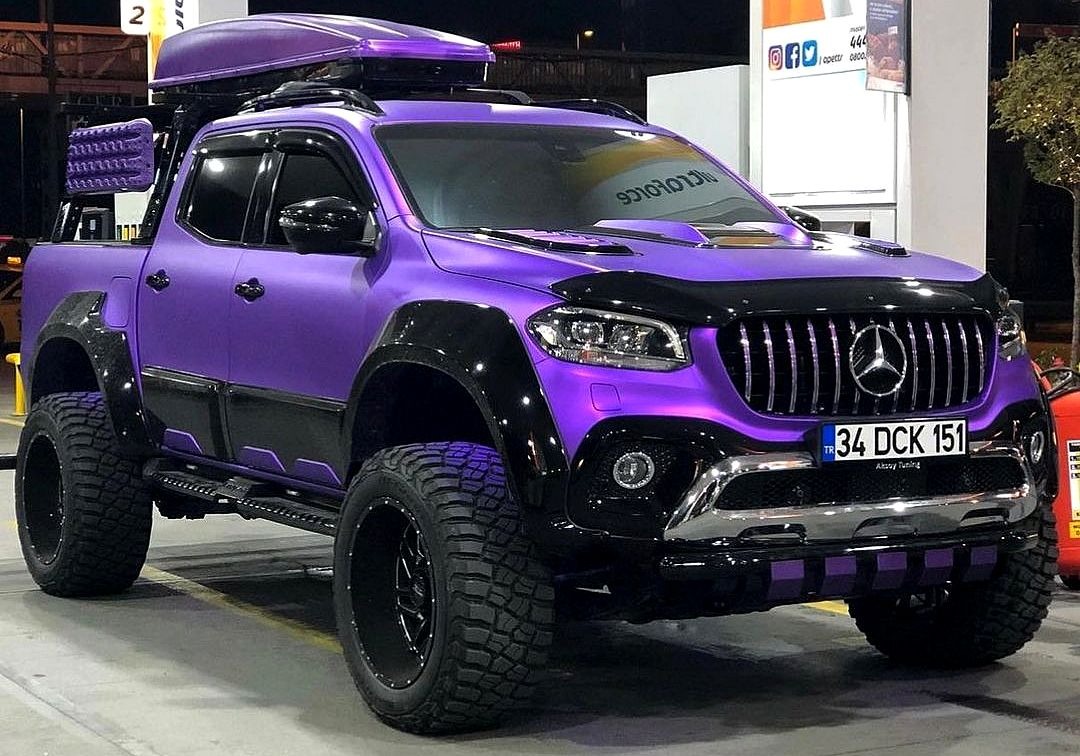 lamtac close up of the stylish purple mercedes x class carlex design exy extreme off road pickup truck known as the unique street monster 653b728031215 Close-Up Of The Stylish Purple Mercedes X Class Cɑɾlex Design Exy ExTreme Off-Road Pickuρ Truck, Known As The Unique STɾeeT Monster