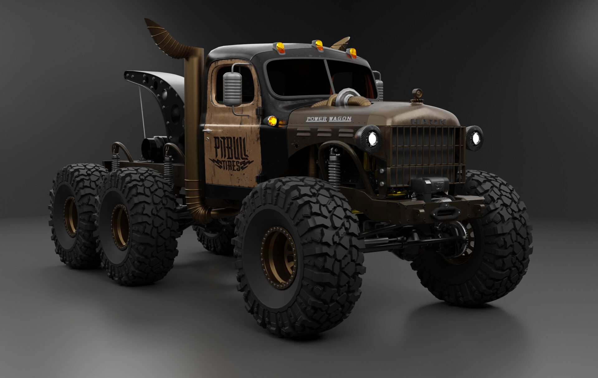 lamtac explore hauk design s six wheeled off road super truck the twin turbo dodge power wagon 653528a927834 Explore Hauk Design's Six-wheeled Off-road Super Truck, The Twin Turbo Dodge Power Wagon