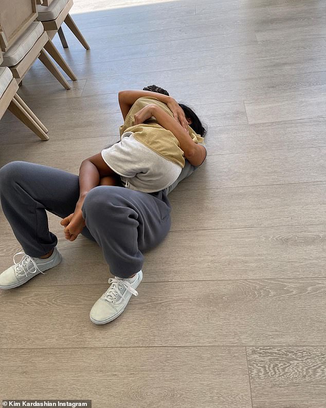 likhoa kim kardashian shares heartwarming moments as she cuddles her son saint west 653cdadca00cf Kim Kardashian Shares Heartwarming Moments As She Cuddles Her Son, Saint West