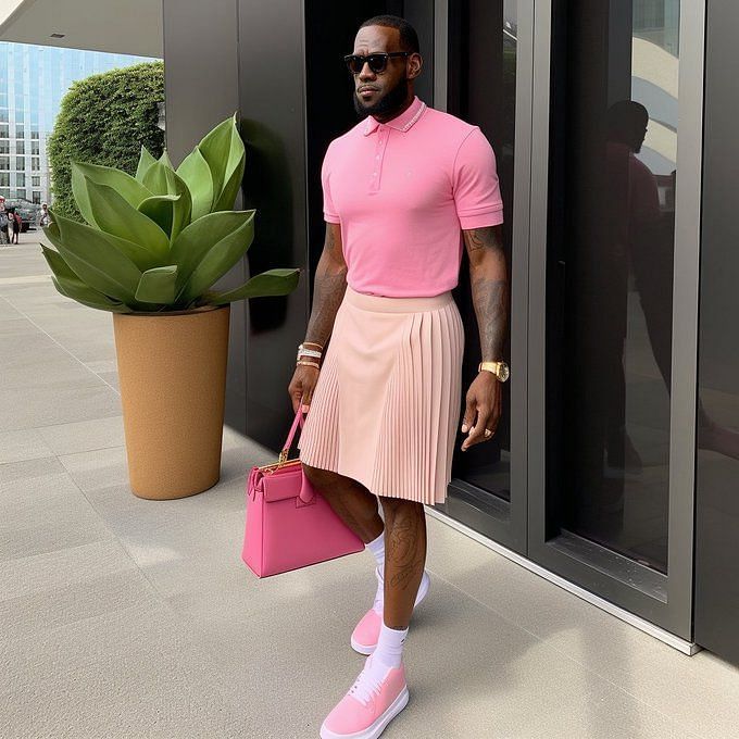 likhoa the latest photos of lebron james wearing a striking pink dress while attending the barbie movie premiere are trending 651a6ce80de2b The Latest Photos Of Lebron James Wearing A Striking Pink Dress While Attending The Barbie Movie Premiere Are Trending