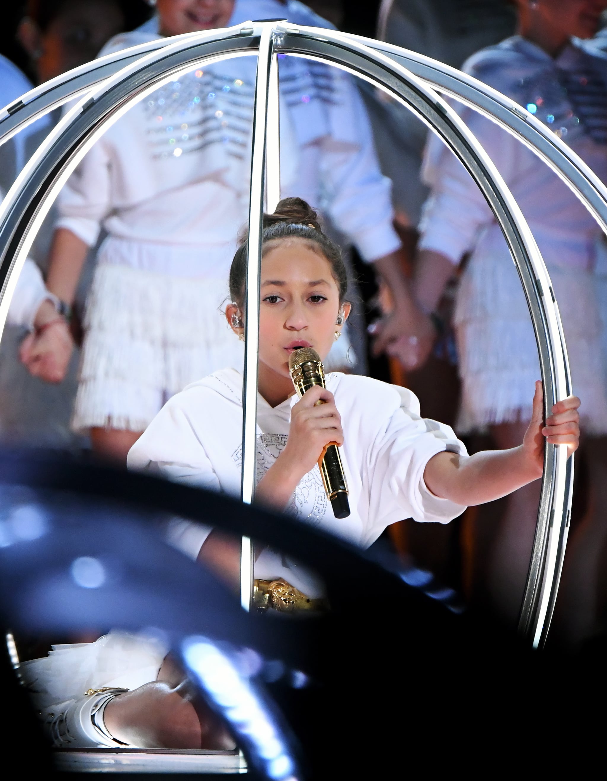Jennifer Lopez's Daughter Emme Sings at the Super Bowl | POPSUGAR Middle East Family